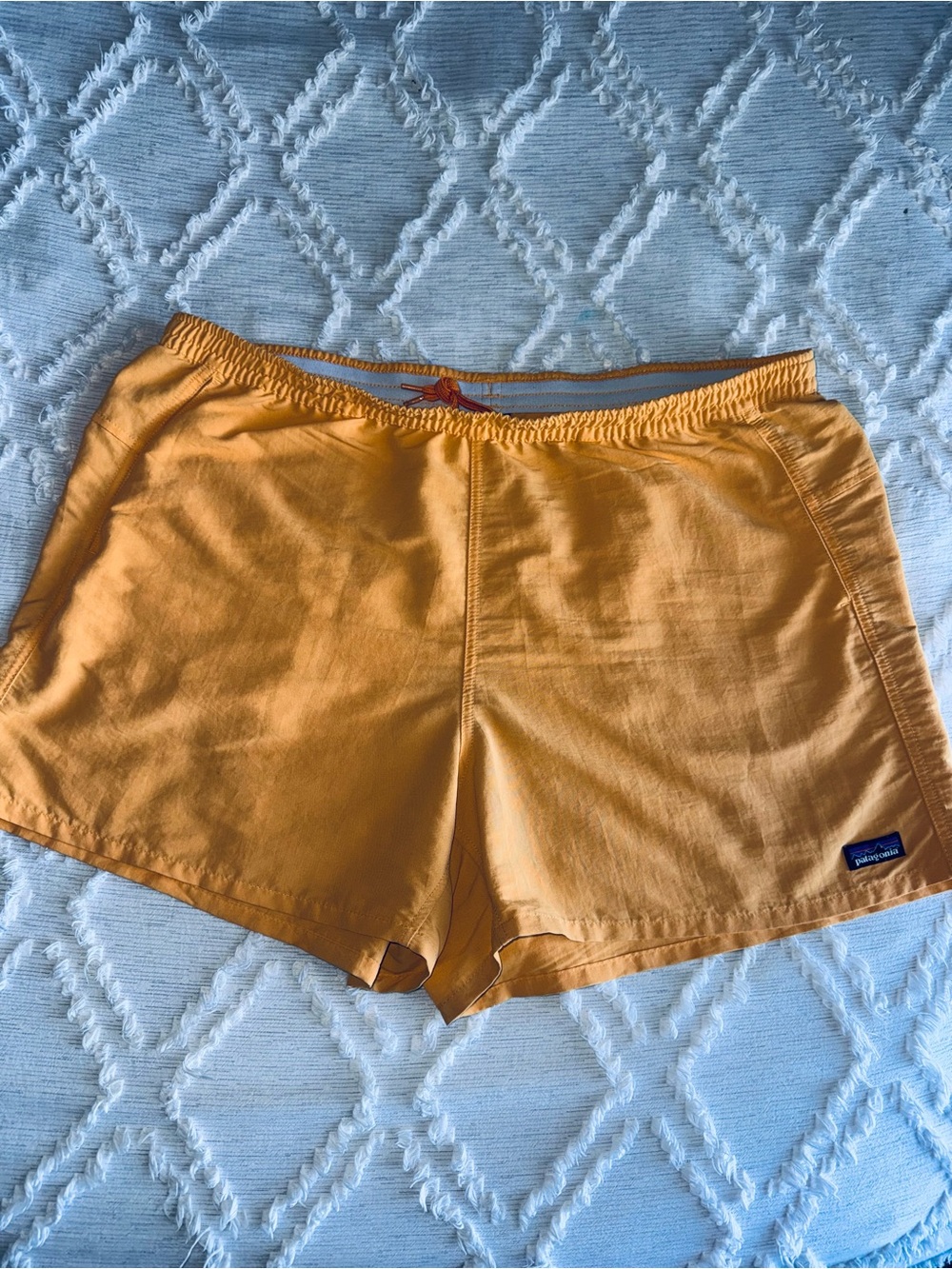 Patagonia Women’s Baggies Shorts XL Golden Mustard Yellow Orange